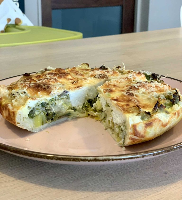 Quiche met prei en geitenkaas