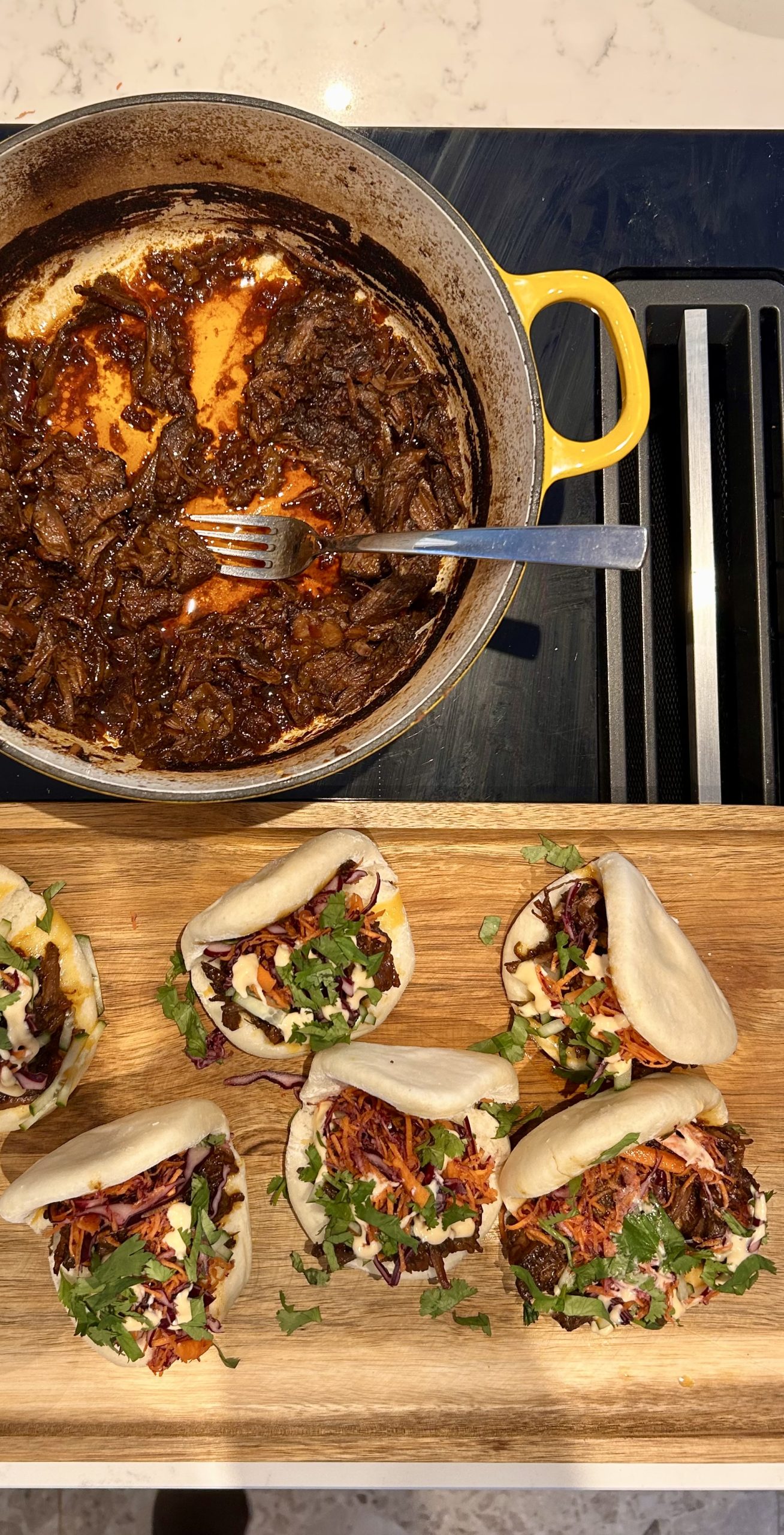 Korean Braised Beef Bao Buns